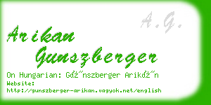 arikan gunszberger business card